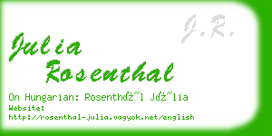 julia rosenthal business card